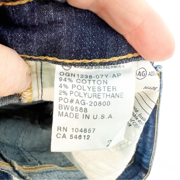 AG ADRIANO GOLDSCHMIED MALIBU RAW HEM CUT OFF DENIM JEAN SHORTS WOMENS SZ 27 - Picture 4 of 4